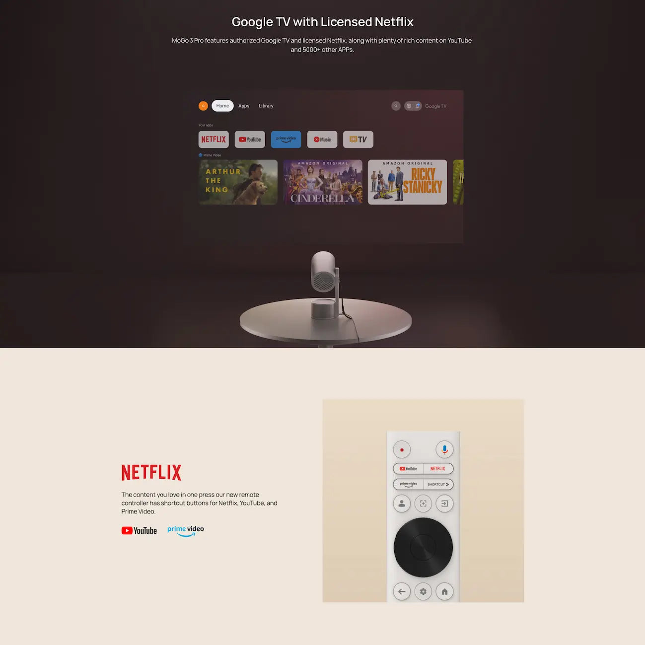 XGIMI MoGo 3Pro Projector Plus PowerBase Stand