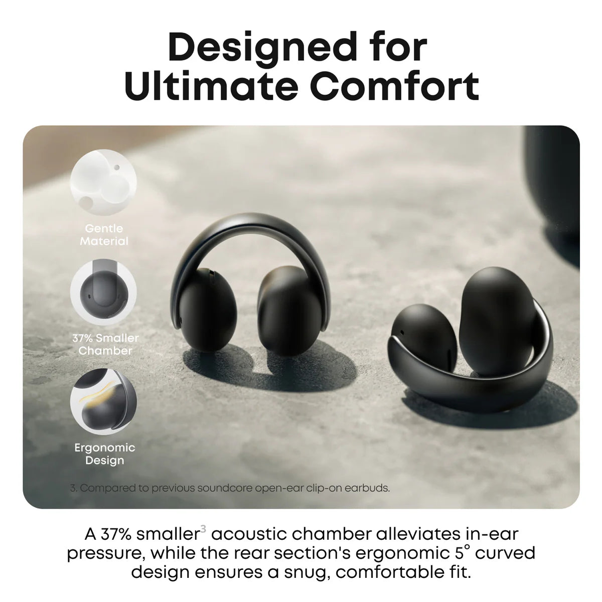 soundcore AeroClip by Anker | Open-Ear Clip-On Earbuds with Adaptive Comfort