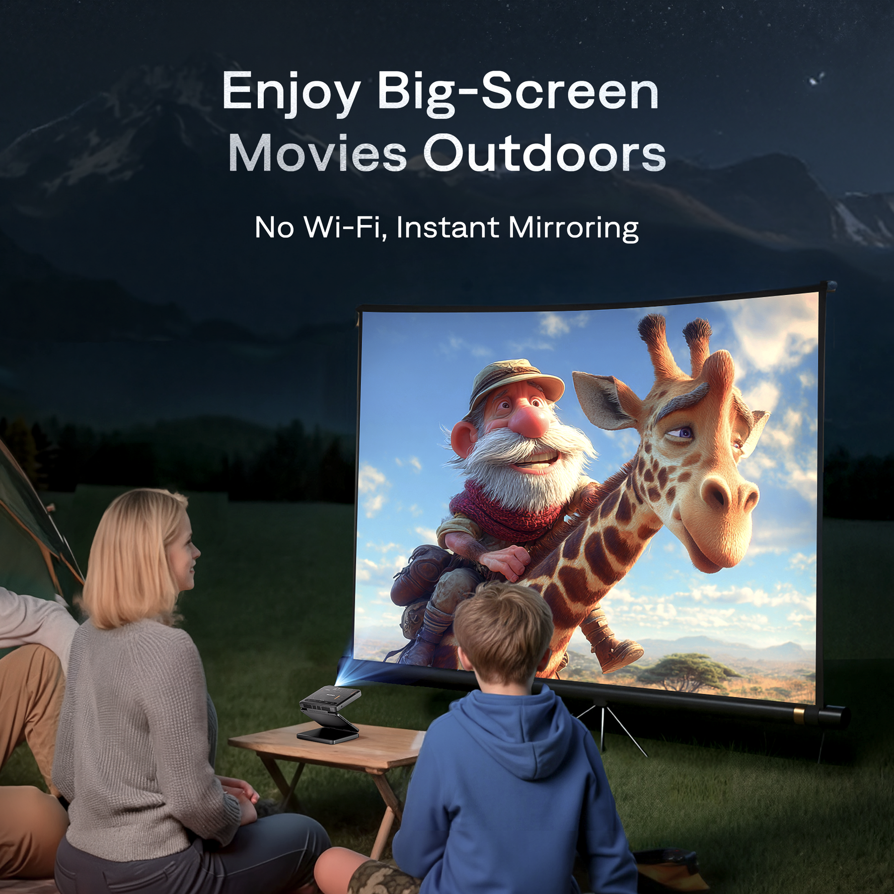 Aurzen ZIP Tri-Fold Portable Projector